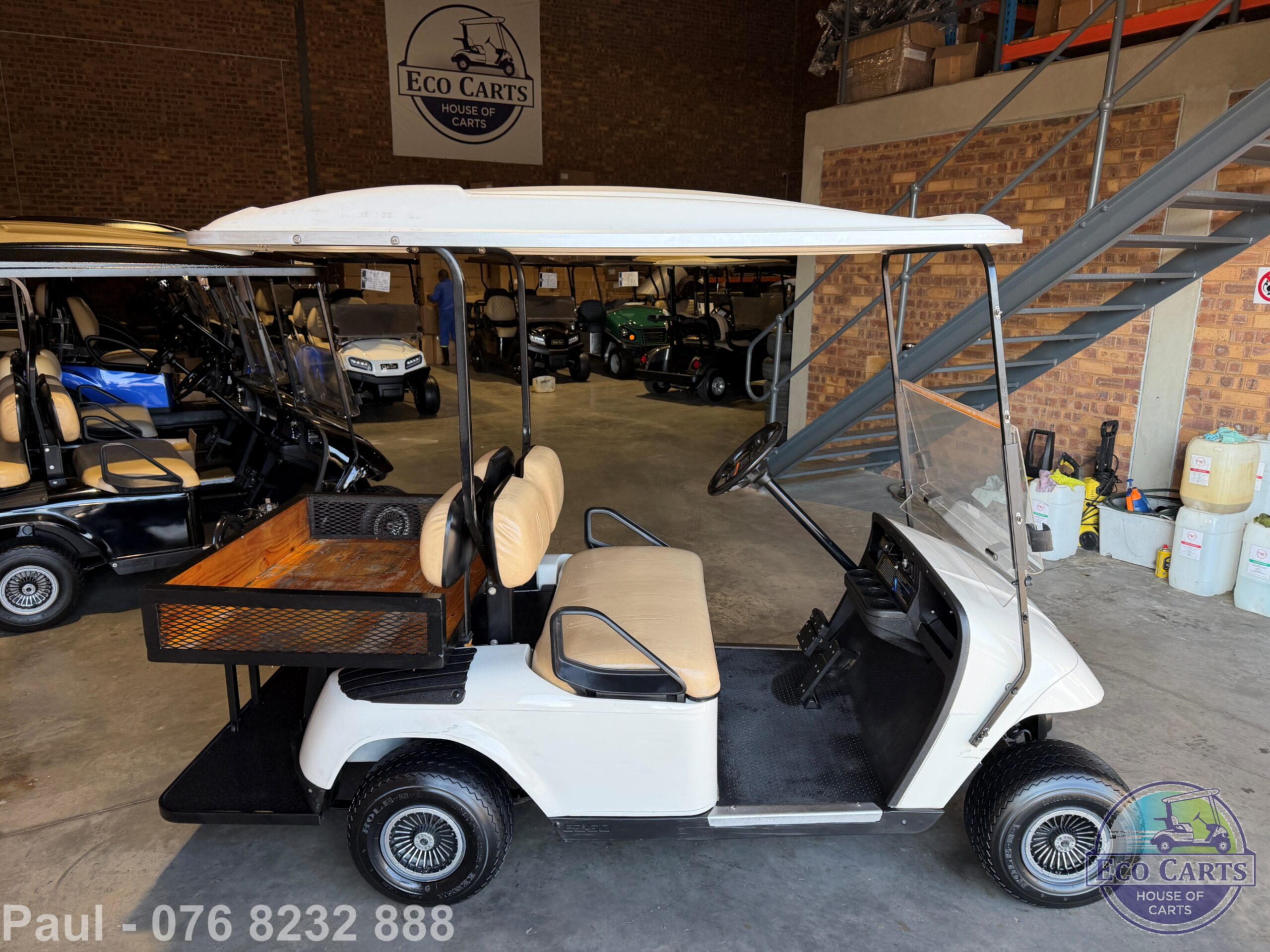 EZGO GOLF CART FOR SALE – NEW LITHIUM BATTERY – REAR CARGO BASKET